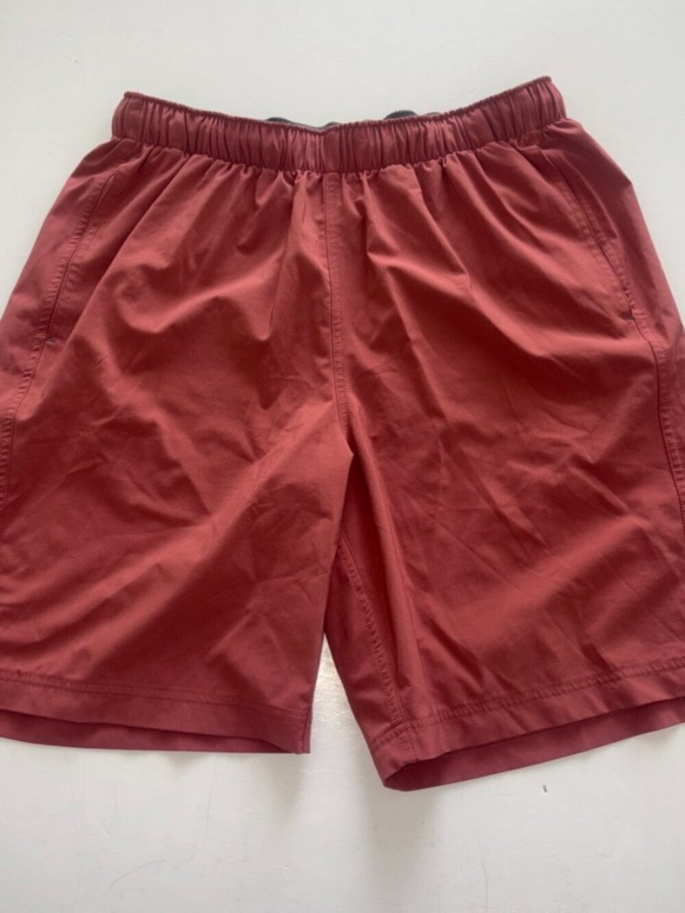 Men's Free Fly Apparel Breeze Bamboo Athletic Short - Burnt Orange/Rust - S